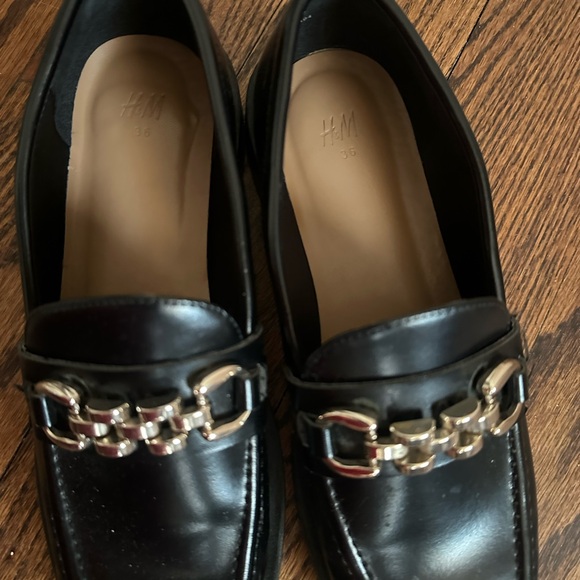 H&M Black Loafers with Silver Accent - Picture 2 of 2